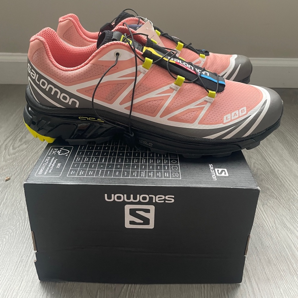 New Salomon XT 6 Blooming Dahlia Monument (Pink) Size 10.5M
